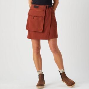Duluth Trading Co Heirloom Skort with Foraging Utility Belt Bag Sz XSMALL Rust